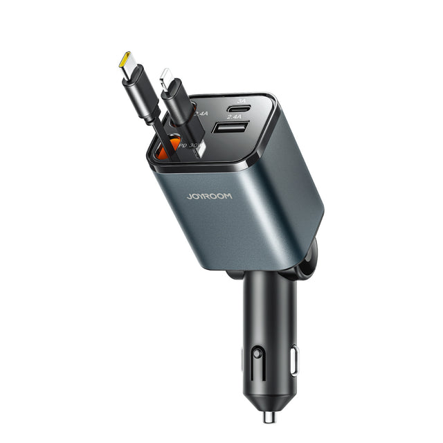 Incarcator Retea cu Cablu Joyroom JR-CCL05, USB-C, PD30W, 1xUSB-C, 1xUSB - Gri