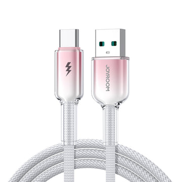 Cablu Date si Incarcare Joyroom S-A42, USB la USB-C, 3A, FastCharge, 1.2m - Alb