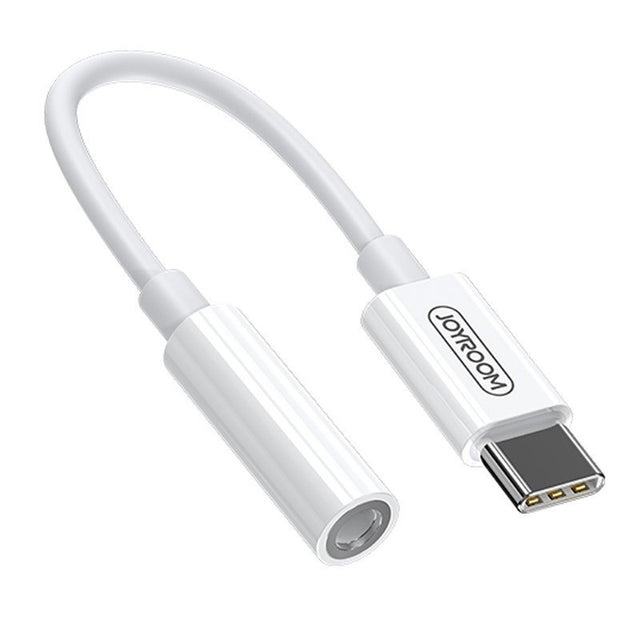 Cablu Audio Joyroom SH-C1, USB-C la Jack 3.5mm F, 12cm - Alb
