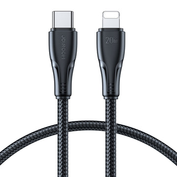 Cablu Date si Incarcare Joyroom S-A11, USB-C la Lightning, PD30W, QC3.0, LED, 1.2m - Negru