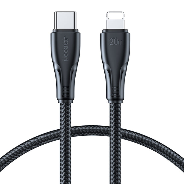 Cablu Date si Incarcare Joyroom S-A11, USB-C la Lightning, PD30W, QC3.0, LED, 1.2m - Negru