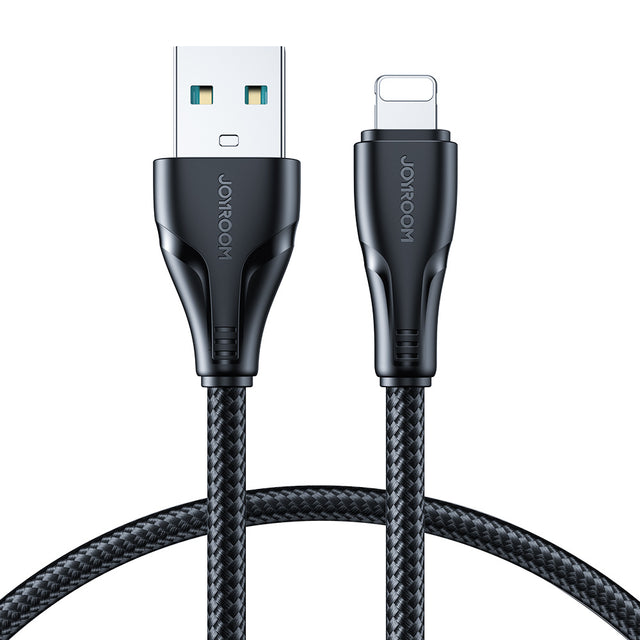Cablu Date si Incarcare Joyroom S-A11, USB la Lightning, 3A, LED, 1.2m - Negru