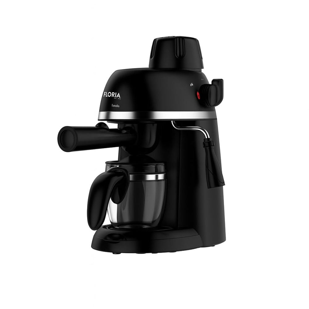 Espressor 3.5 Bar, Floria ZLN9358, 800W, 4 cesti, tava detasabila, negru