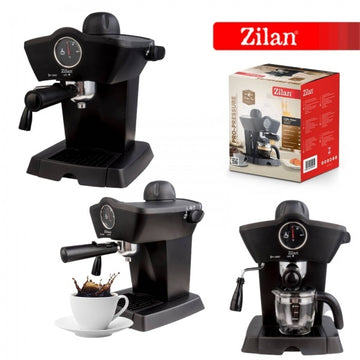 Espressor manual Zilan ZLN2854 – 800W, 3.5 bar, 240ml, termometru frontal, negru