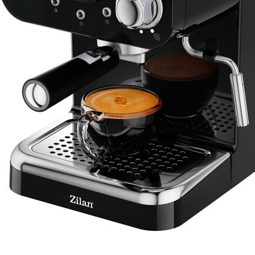Espressor manual Zilan ZLN2991 – 1100W, 15 bar, 1.25L, design retro, negru
