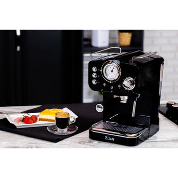 Espressor manual Zilan ZLN2991 – 1100W, 15 bar, 1.25L, design retro, negru