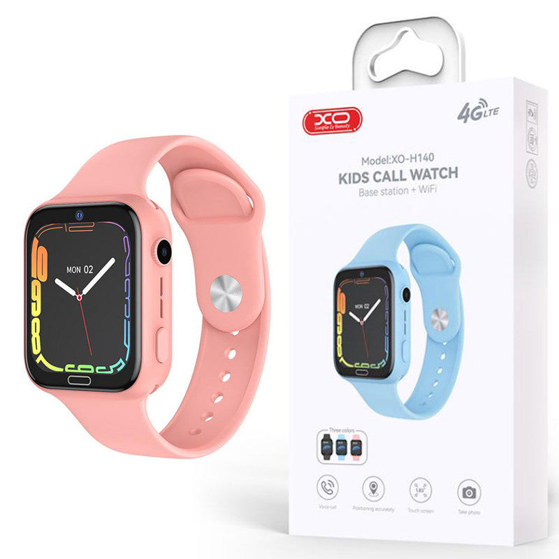 Ceas Inteligent XO H140 pentru Copii 4G GPS Localizare - Roz