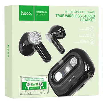 Casti Wireless Hoco EW31, Ear Buds, BT 5.3, 150h StandBy, 250mAh, Perfection - Negru