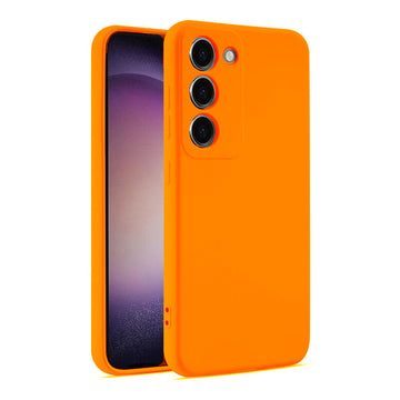 Husa Soft pentru Xiaomi 15T, MicroFiber, Soft TPU - Portocaliu neon
