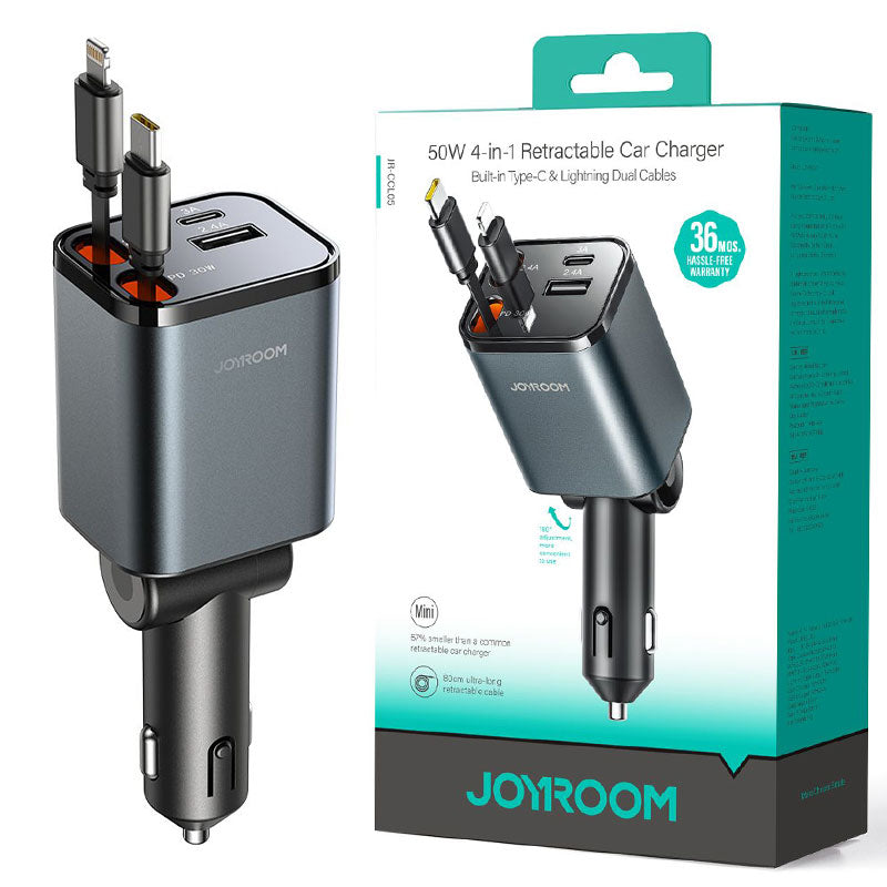 Joyroom (JR-CCL05) - Incarcator Retea cu cablu, USB-C, PD30W, 1xUSB-C, 1xUSB, GREY