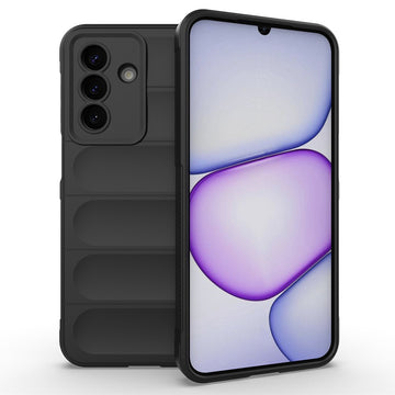 Husa Wave pentru Samsung Galaxy A57, Grip Microfiber, ShockProof - Night negru