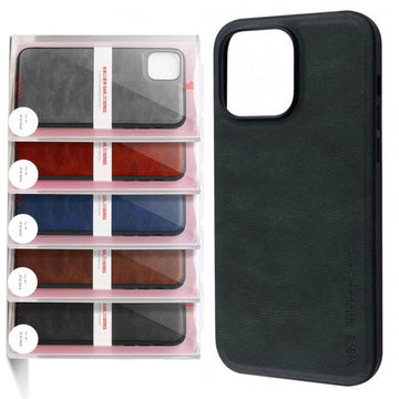 Husa X-Level Earl pentru iPhone 12 Pro Max, Piele Ecologica PC - Verde