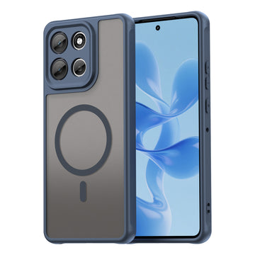 Husa MagFrost Pro pentru Motorola Moto G86, Matte MagSafe, Frosted Frame - Albastru