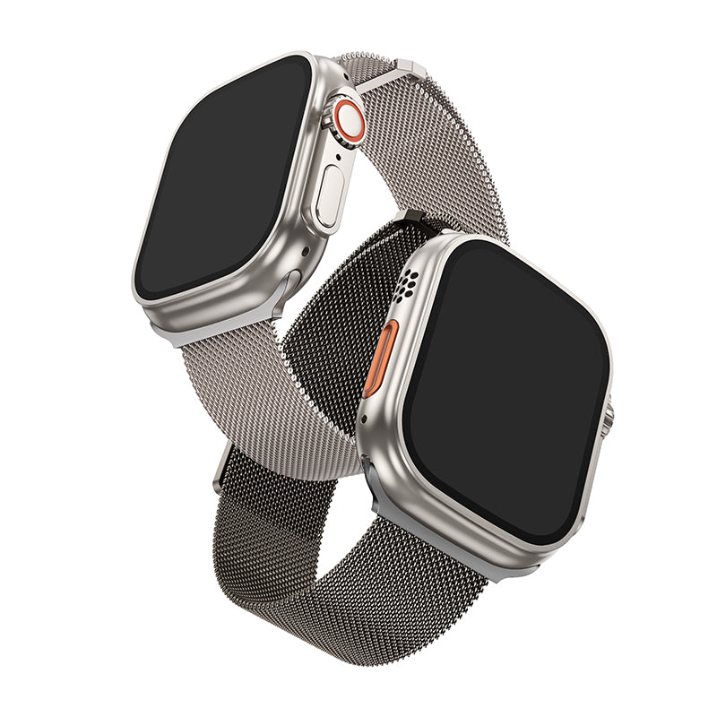 Hoco(AS101) - Curea metalica, inchidere magnet, (42/44/45/49mm), Milanese Style,Metal Grey