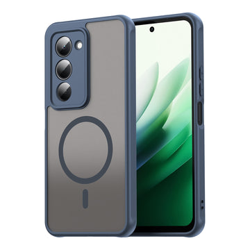 Husa MagFrost Pro pentru Xiaomi Redmi 15 4G/5G, Matte MagSafe, Frosted Frame - Albastru