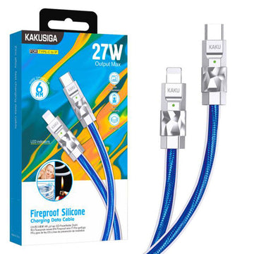 Cablu Date si Incarcare Kaku KSC-956, USB-C la Lightning, PD27W, QC3.0, 1m - Albastru