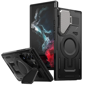 Husa UrbanMag pentru Samsung S25 Edge, Hybrid, Armor MagCase, CamBracket - Negru