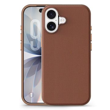 Husa Woven pentru iPhone 17, MagCase, TechWoven Piele, Soft Craft - Maro