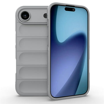 Husa Wave pentru iPhone 17 Air, Grip Microfiber, ShockProof - Smoke gri