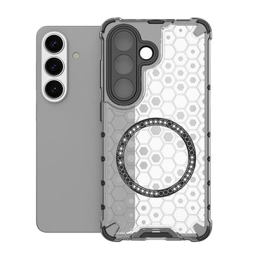 Husa HoneyComb pentru Samsung S26U, cu Extra Protectie Colturi, cu MagSafe - Alb