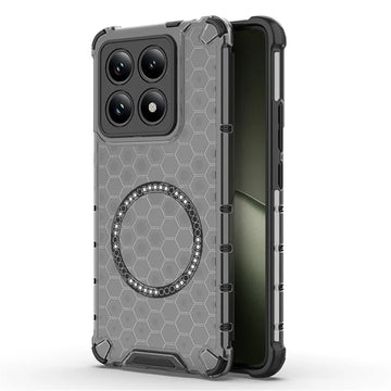 Husa HoneyComb pentru Xiaomi Redmi 14C, Magnet MagCase, AntiDrop Corners - Gri