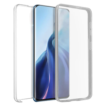 Husa 360° pentru Samsung S8 Plus, Full Cover Front+Back, TPU+PC - Gri / Transparent