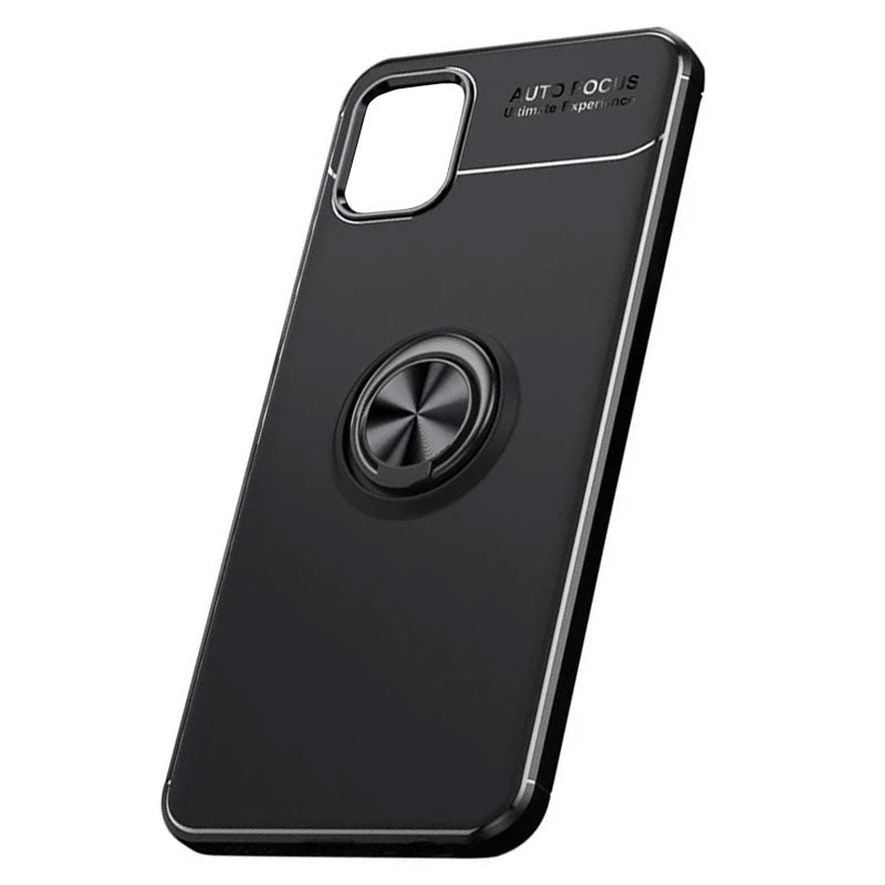 Husa Focus Ring - iPhone Xs / X silicon cu inel Stand TPU Black