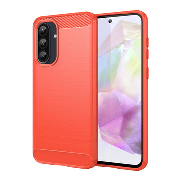 Husa Brush pentru Samsung A27, TPU, Metall Look - Rosu