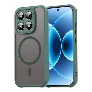 Husa MagFrost Pro pentru Xiaomi 17T, Matte MagSafe, Frosted Frame - Verde inchis
