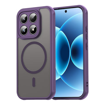 Husa MagFrost Pro pentru Xiaomi 17T Pro, Matte MagSafe, Frosted Frame - Mov
