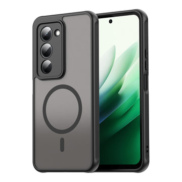 Husa MagFrost Pro pentru Xiaomi Redmi Note15 5G, Matte MagSafe, Frosted Frame - Negru