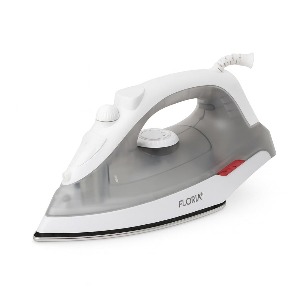 Fier de calcat 1600W Floria ZLN8429, talpa inox, calcare cu aburi si uscata, 180ml, alb/gri