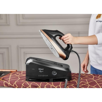Fier de calcat cu statie Aurum Zilan ZLN4261, 3000W, incalzire 35 secunde, auto oprire, negru