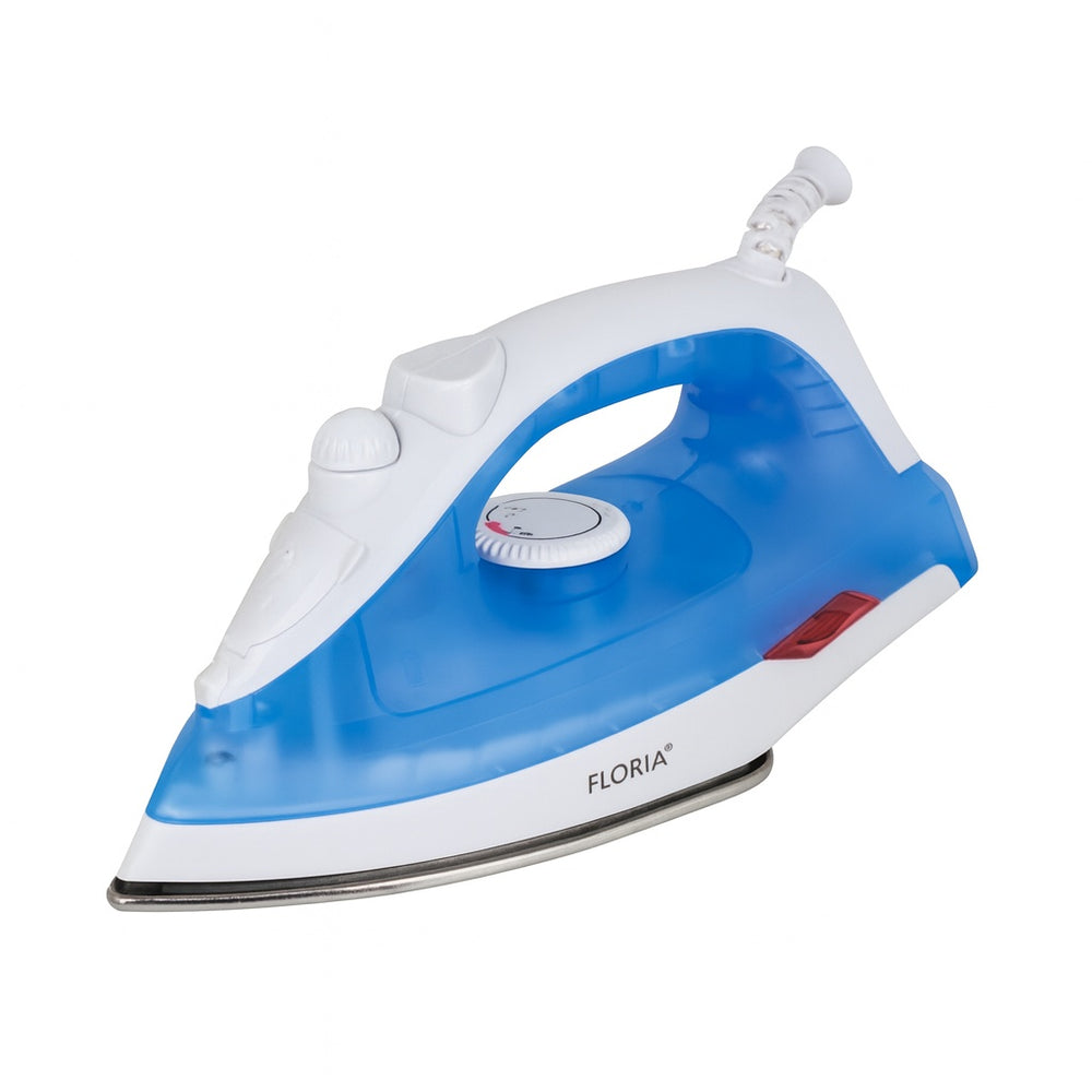 Fier de calcat Floria ZLN2892, 1600W, talpa ceramica, abur reglabil, temperatura ajustabila, albastru