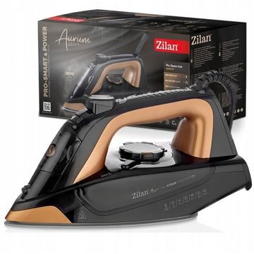 Fier de calcat profesional Aurum Zilan ZLN4247, 3000W, talpa ceramica, auto-oprire, auto-curatare, negru