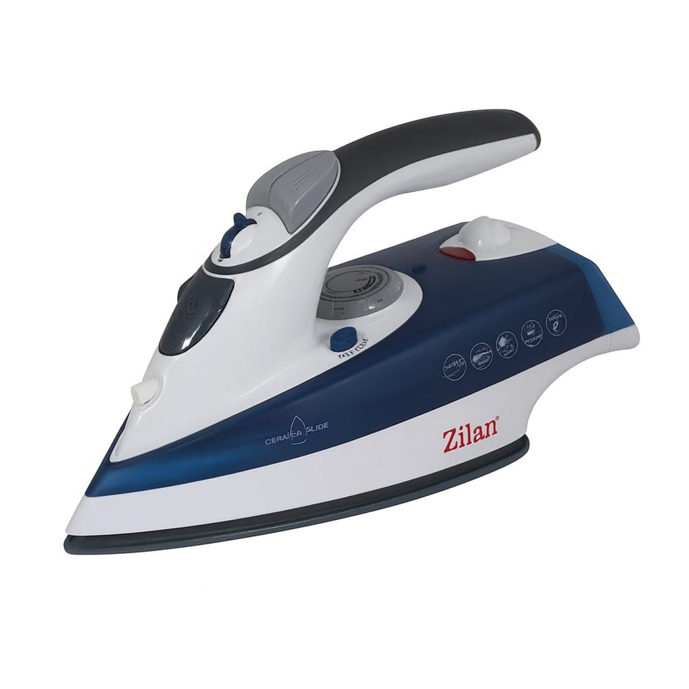 Fier de calcat talpa ceramica 2200W, Zilan ZLN8082 calcare cu aburi si uscata, albastru