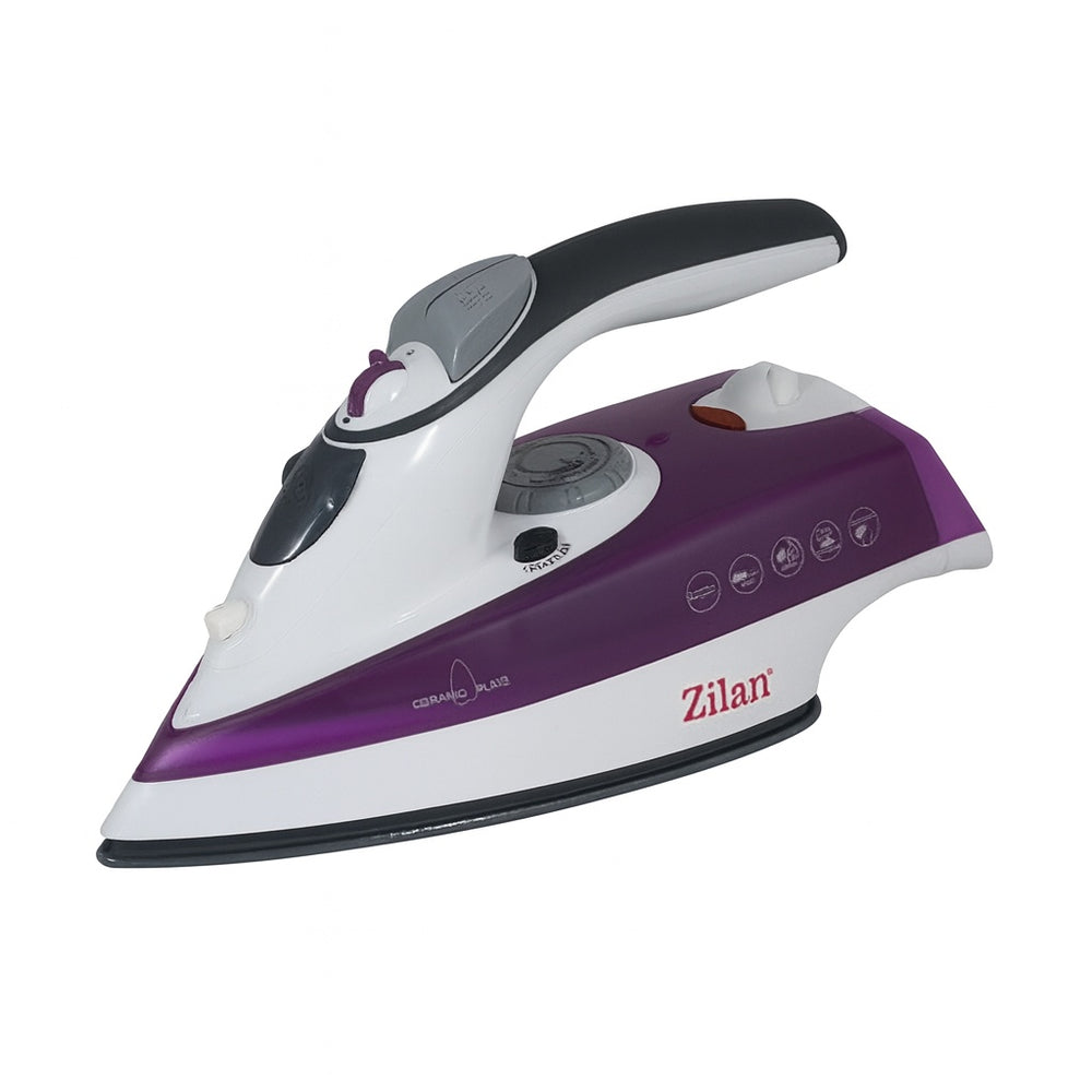 Fier de calcat talpa ceramica Zilan ZLN8083, 2200W, calcare cu aburi si uscata, mov