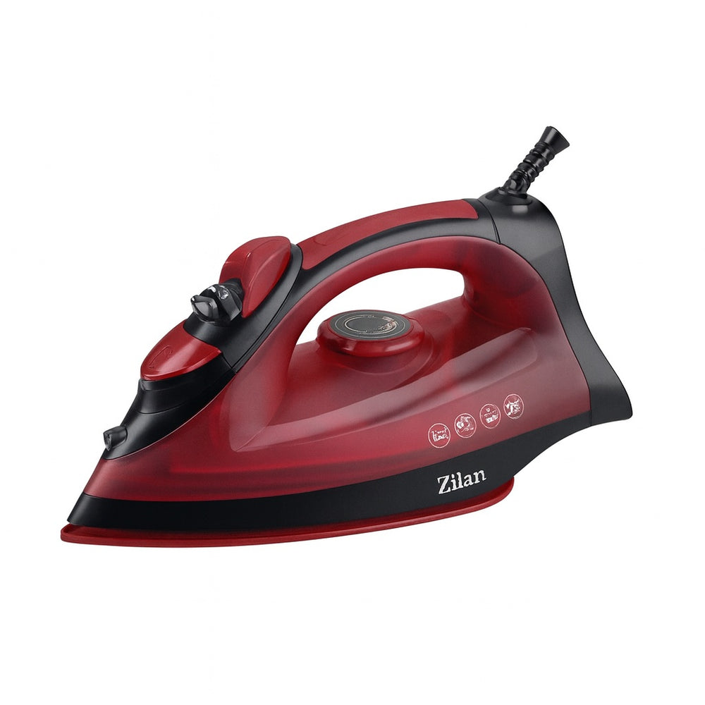 Fier de calcat Zilan ZLN2188, 2200W, talpa ceramica, abur si uscat, autocuratare, visiniu