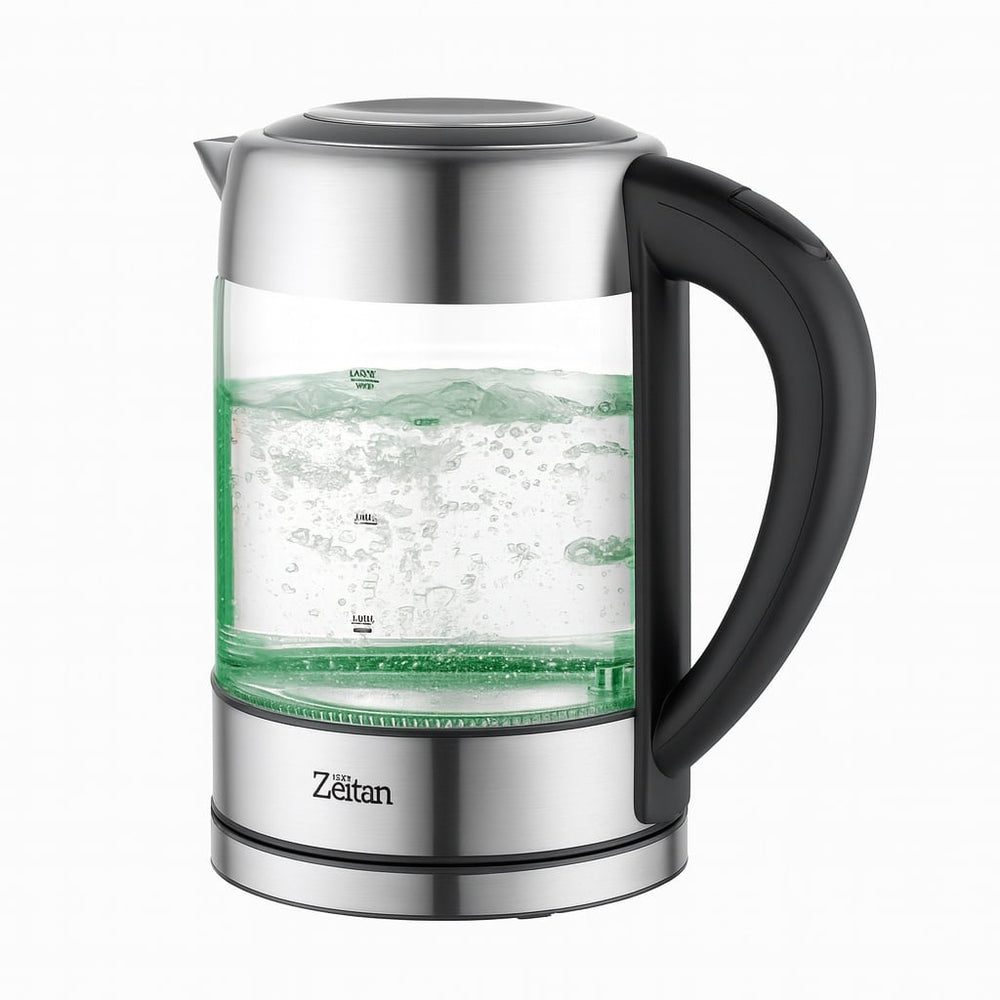 Fierbator digital Zilan ZLN3949 – 2200W, 1.7L, sticlă și inox, control temperatură 60–100°C, LED multicolor, funcție menținere la cald
