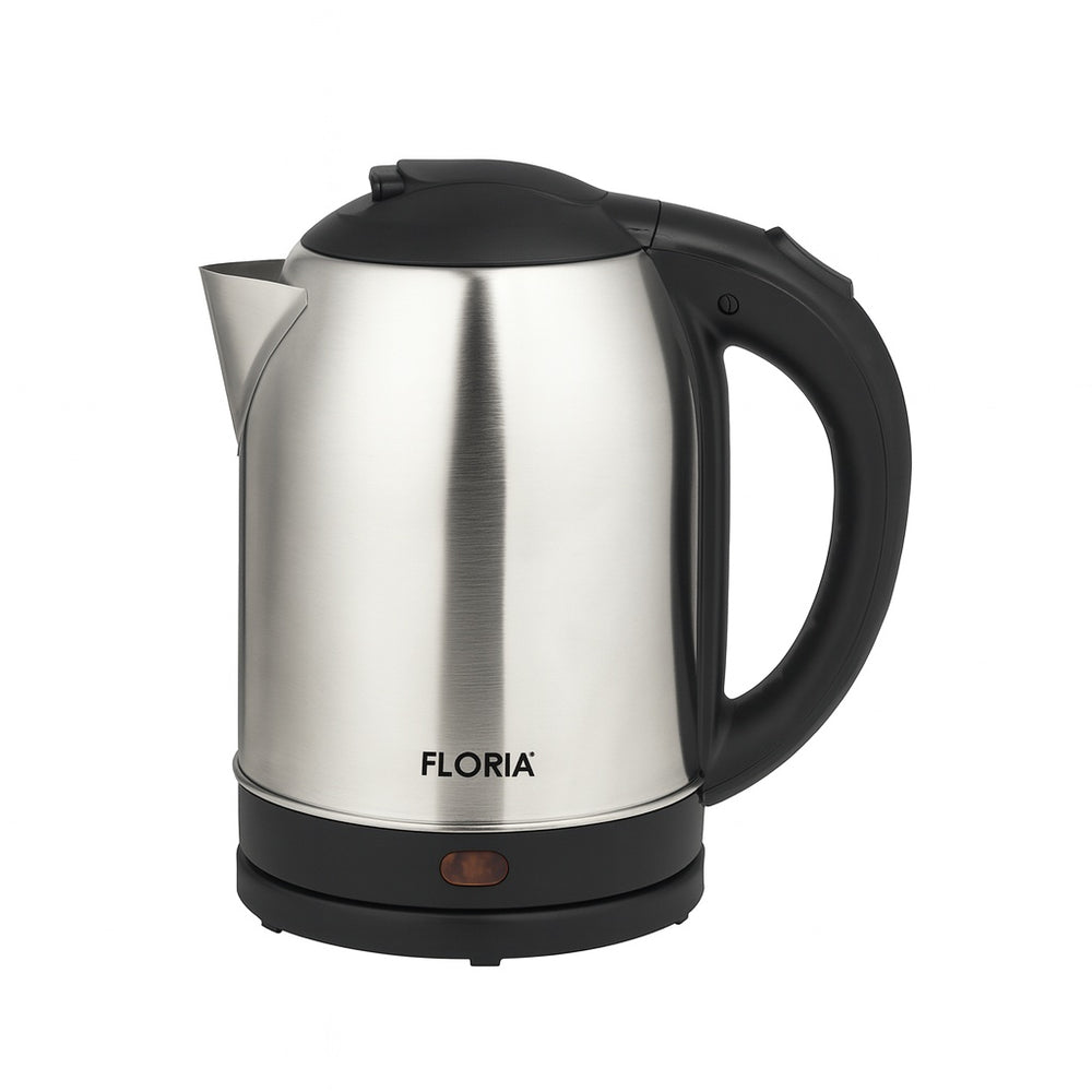 Fierbator din inox Floria ZLN2751 – 1500W, 2L, baza rotativa 360°, auto-oprire, inox/negru