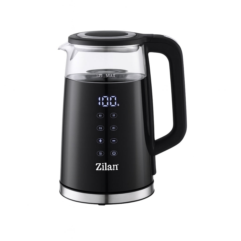 Fierbator electric digital Zilan ZLN7859, 2200W cu ecran tactil si reglaj temperatura, negru