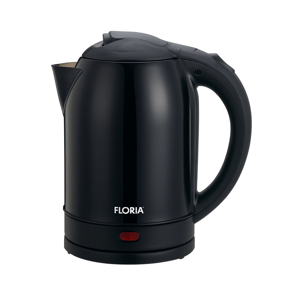 Fierbator electric din inox Floria ZLN2752, 1500W, capacitate 2L, cana detasabila, protectie supraincalzire, negru