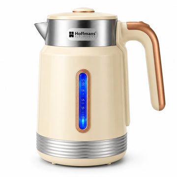 Fierbator electric Hoffmans HM-2547, 1800W, 2.5L, Rotire 360°, Indicator LED, Oprire automata, Crem