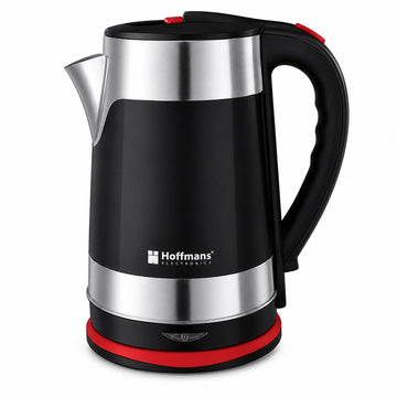 Fierbator electric Hoffmans HM2553 HM-2553, 2500W, capacitate 4L, baza rotativa 360°, oprire automata, BPA Free, Black/Silver