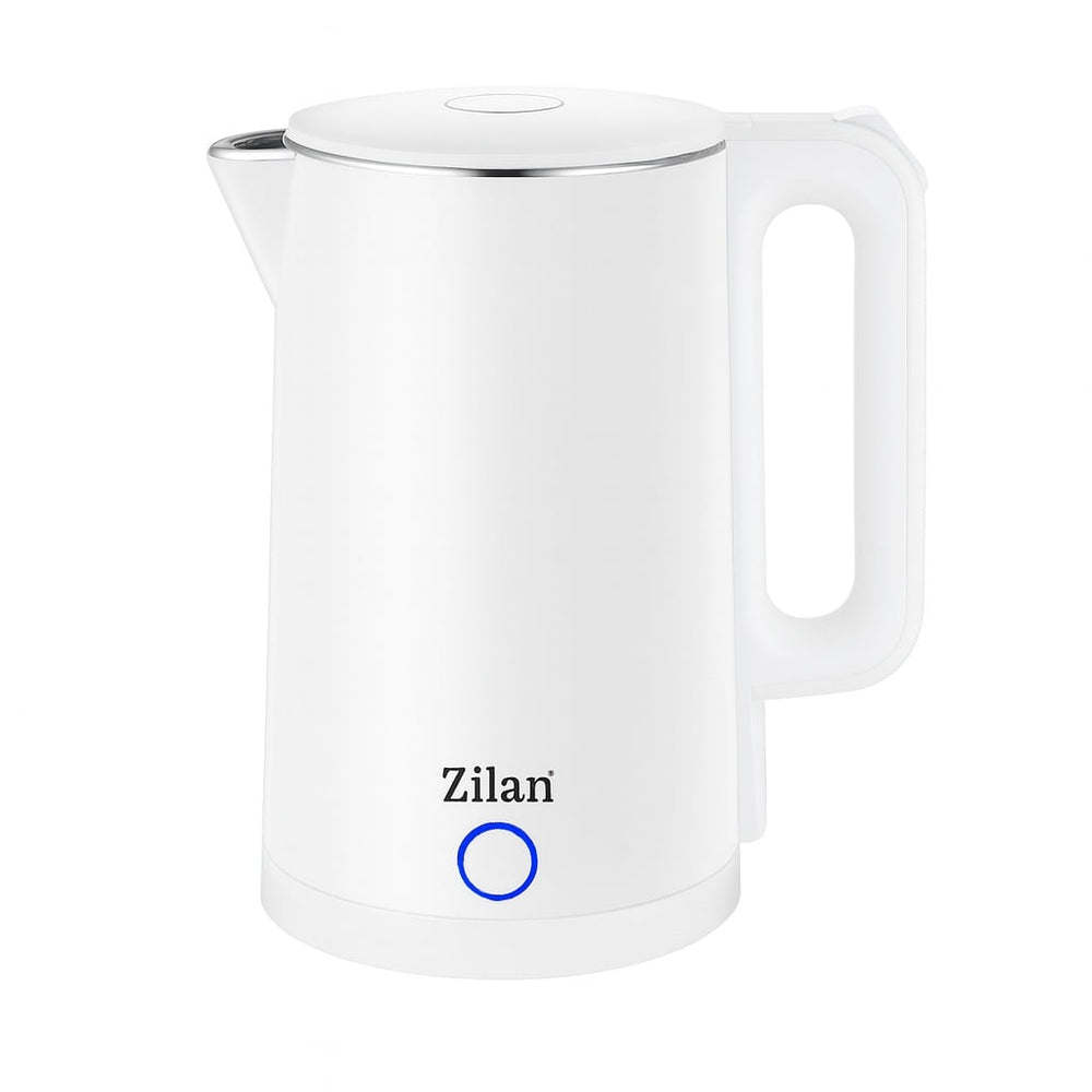 Fierbator electric Zilan ZLN1147 – 1.7L, 1500W, alb, baza rotativa 360°, oprire automata/manuala, indicator luminos