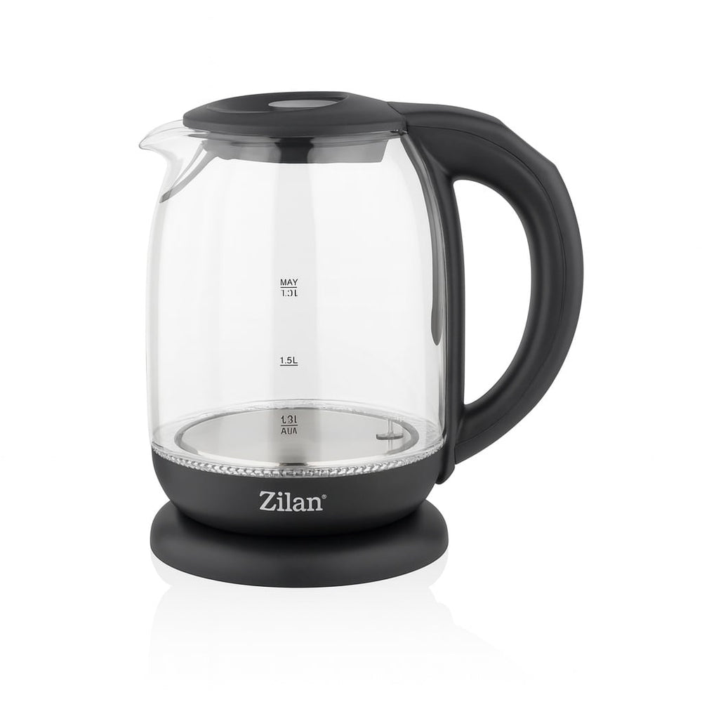 Fierbator electric Zilan ZLN3956 – 2200W, 1.7L, sticla borosilicata, control temperatura 60–100°C, iluminare LED, oprire automata