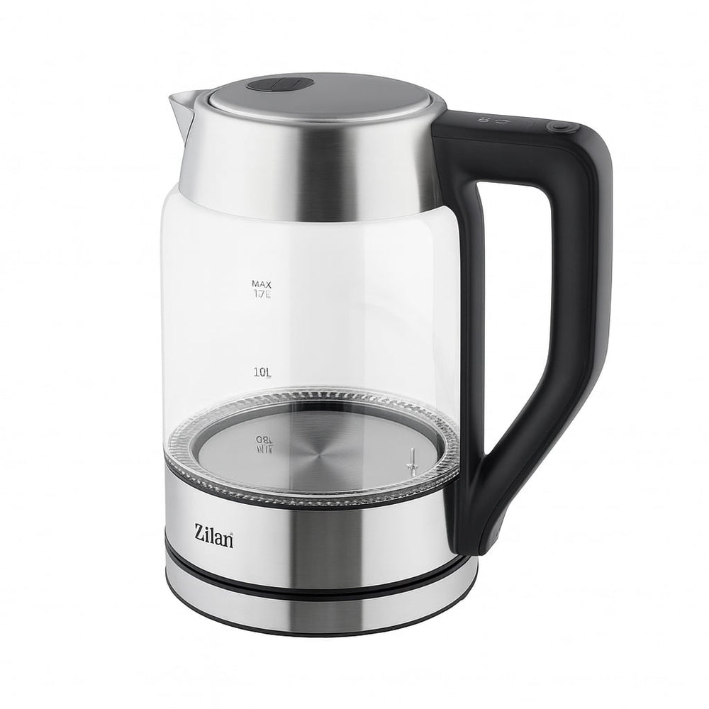 Fierbator electric Zilan ZLN8955 – 2200W, 1.7L, sticla transparenta, temperatura reglabila, oprire automata, buton tactil