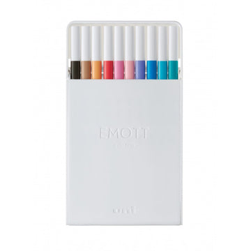 Fineliner UNI EMOTT PEM-SY, 0.4mm, NO.2, set 10 culori pastel