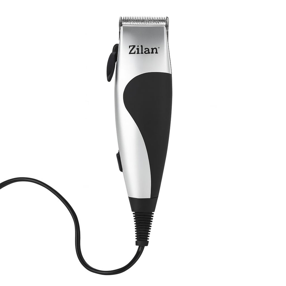 Floria ZLN0443 – Aparat de tuns păr, 10W, 4 accesorii, lame inox, argintiu/negru