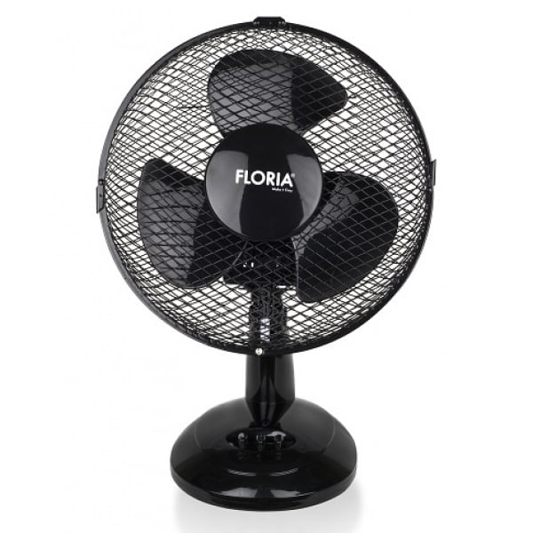 Floria ZLN1211 – Ventilator de birou 26 cm, 25W, 2 trepte viteza, oscilatie, negru